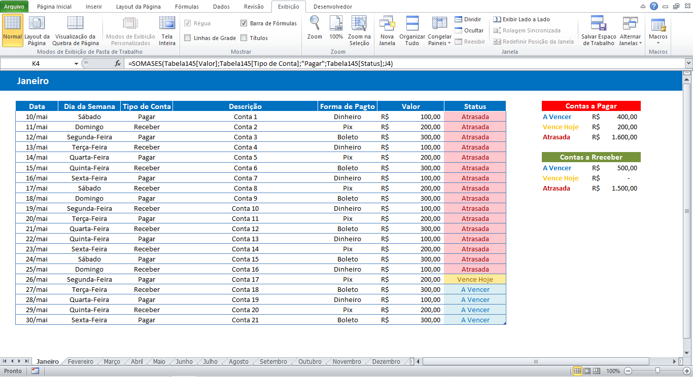 🔹[Excel] Como fazer Planilha de Contas a Pagar e Receber no Excel (Planilha Grátis)