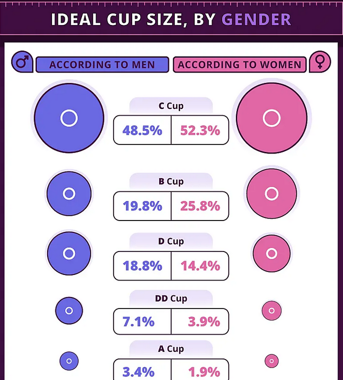 What is the ideal boob size for slim women? - Sexuality