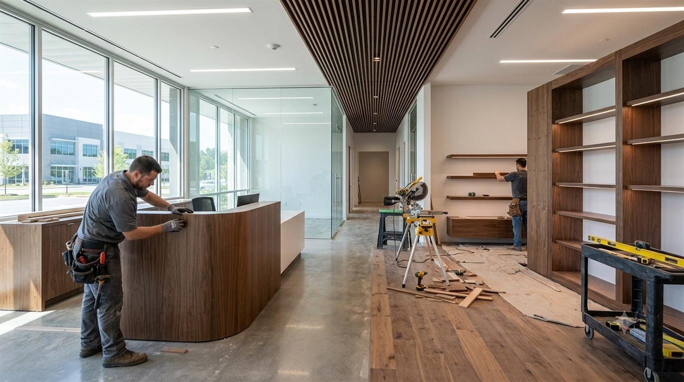 Commercial Carpentry Services in Alpharetta: Office Renovations, Retail Fixtures & Wood Interiors