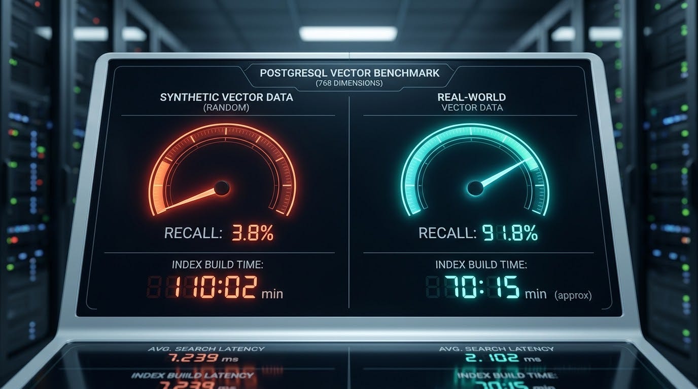 How your sample data impact vector tests in PostgreSQL and AlloyDB.