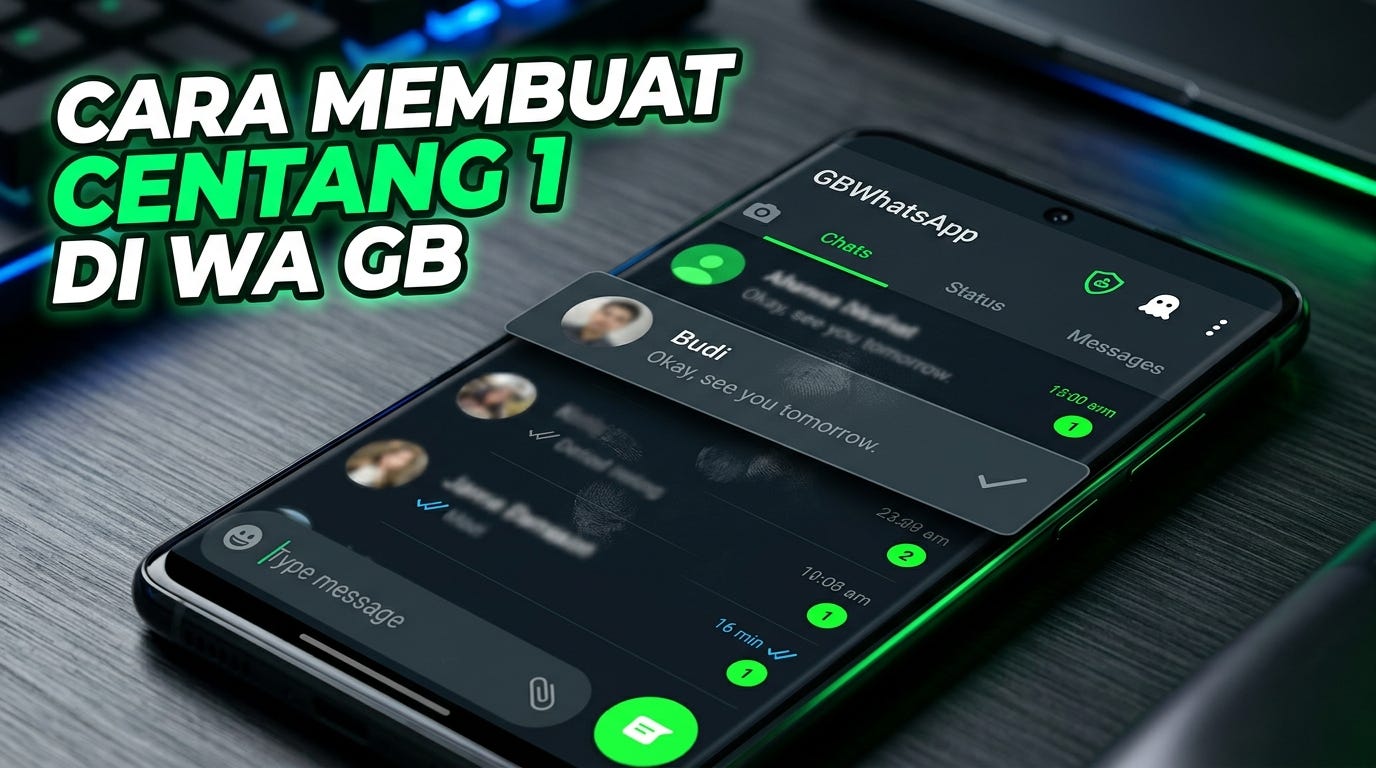 Cara Membuat Centang 1 di WA GB