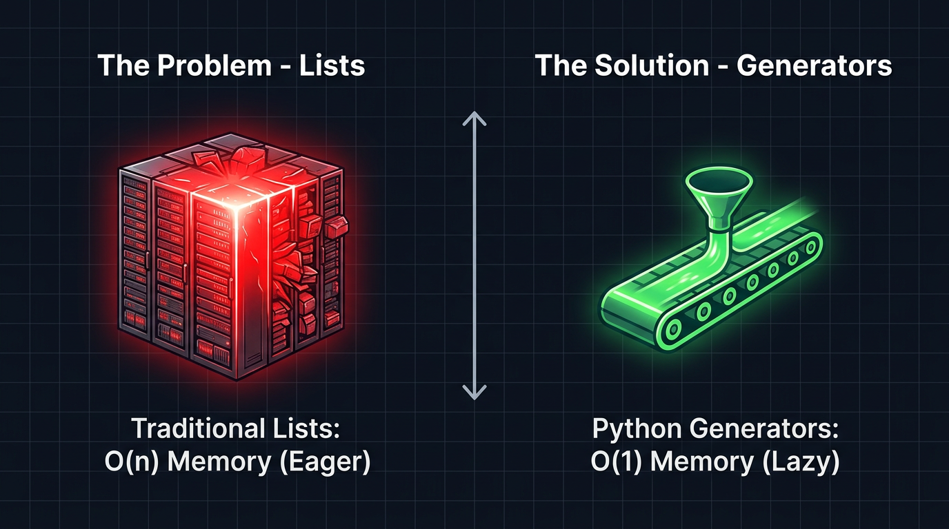 Python Generators: The Secret to Handling Infinite Data Without Crashing Your Servers