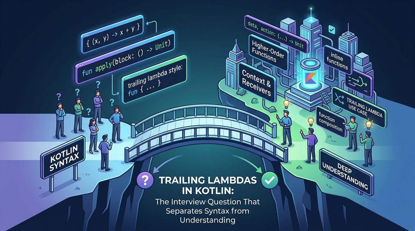 Trailing Lambdas in Kotlin: The Interview Question That Separates Syntax from Understanding