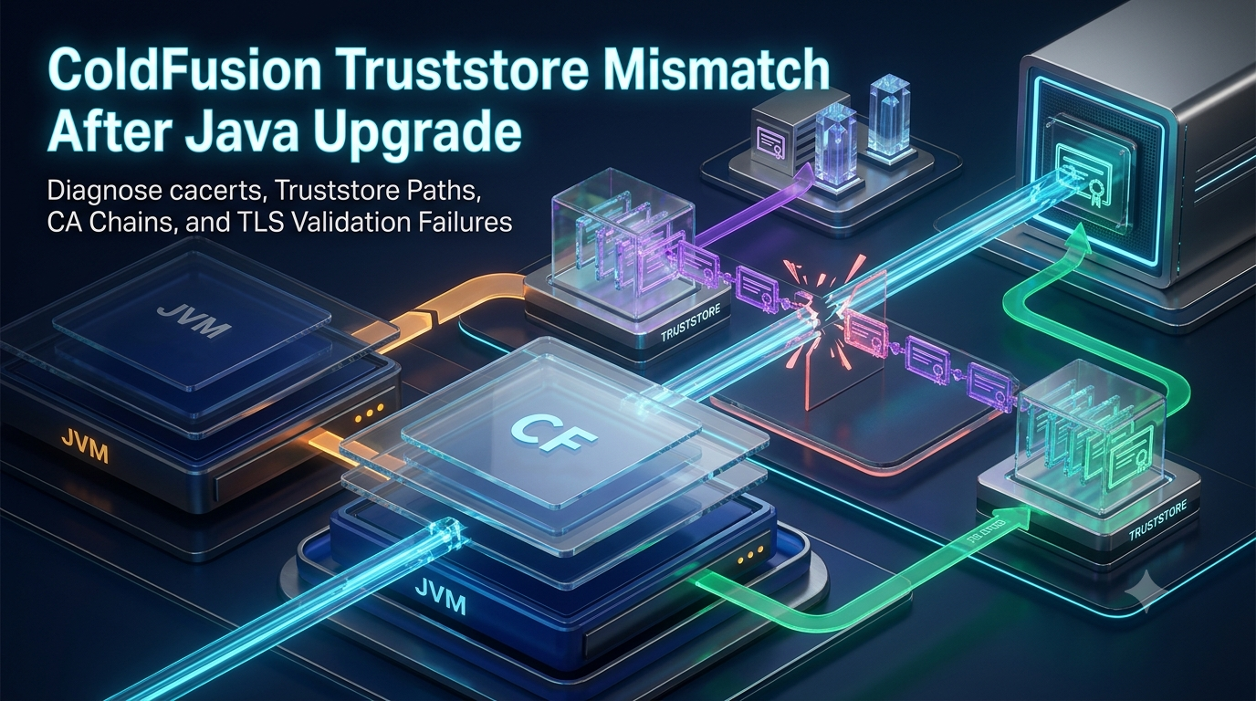 ColdFusion Certificate Truststore Mismatch After Java Upgrade