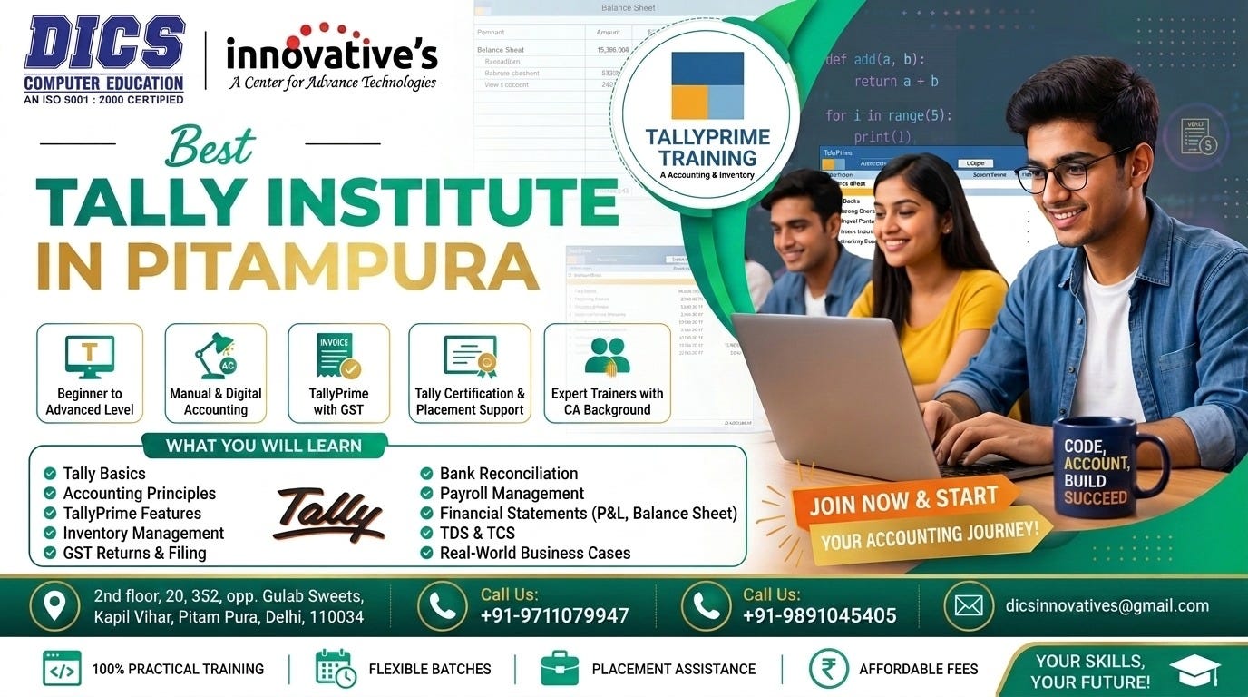 Tally Institute in Pitampura — Build Your Accounting Career