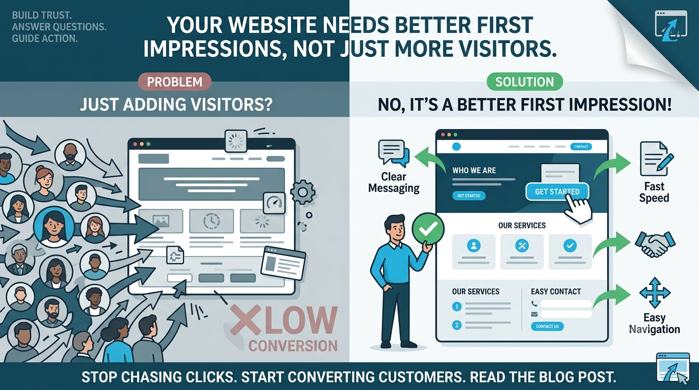 Your Website Doesn’t Need More Visitors. It Needs Better First Impressions.