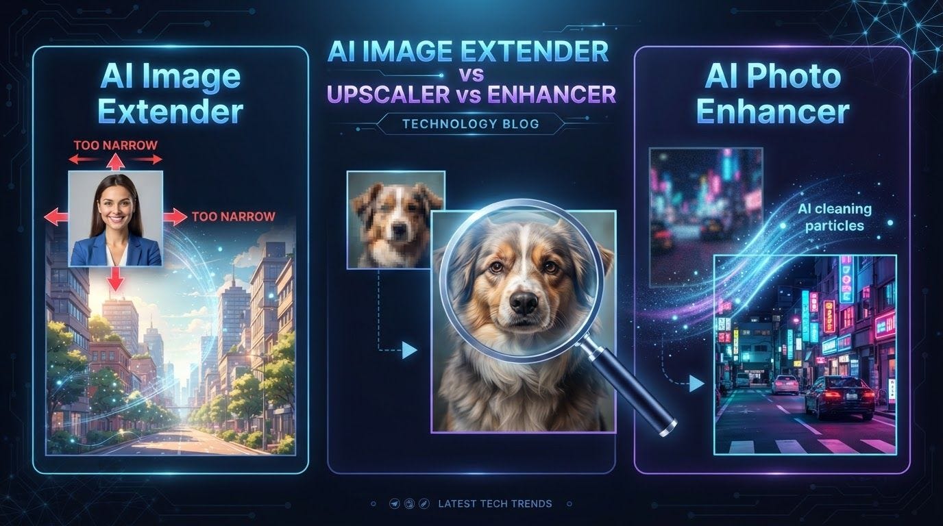 AI Image Extender vs Upscaler vs Enhancer: Which One Do You Actually Need?