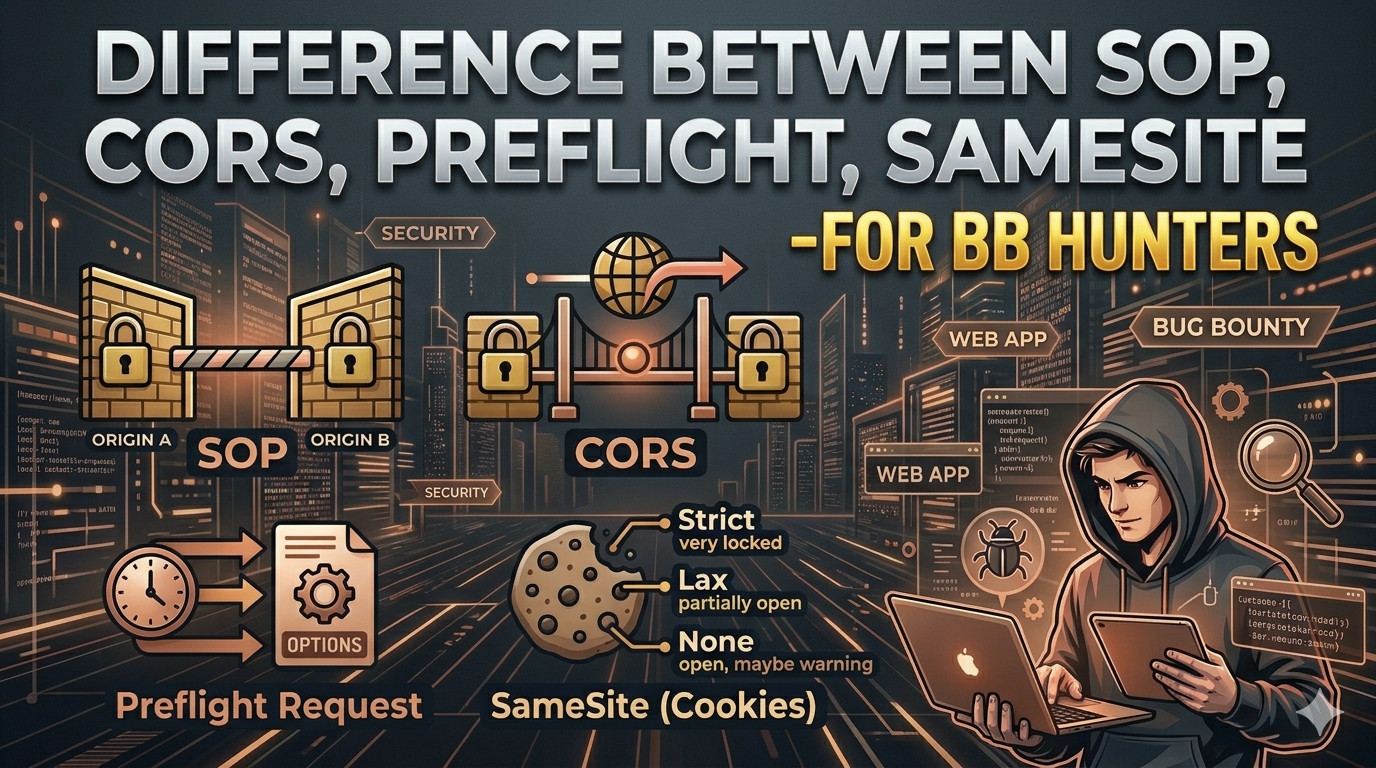 SOP vs CORS vs Preflight vs SameSite Cookies — A Guide for Bug Bounty Hunters