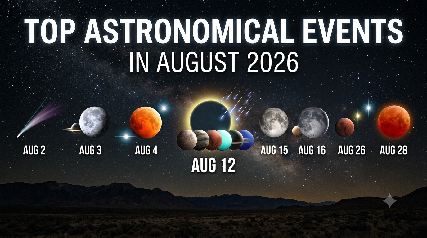 Stargazer’s Guide: The Top Astronomical Events in August 2026
​August 2026 is shaping up to be one…
