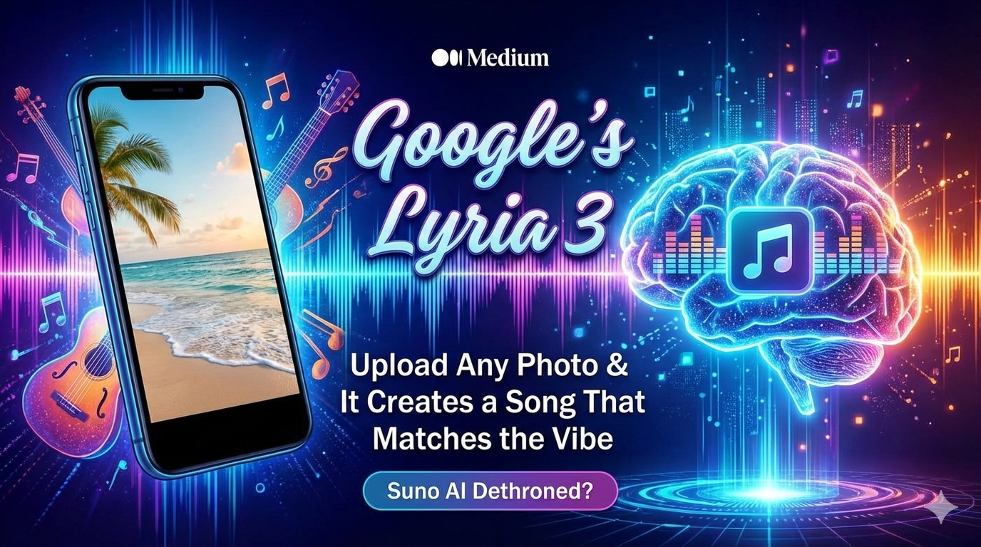 “Visuals meet vocals: Google’s Lyria 3 turns your gallery into a discography, generating custom 30-second tracks from a single photo. Is this the end of the Suno AI era? | Image generated by Gemini”