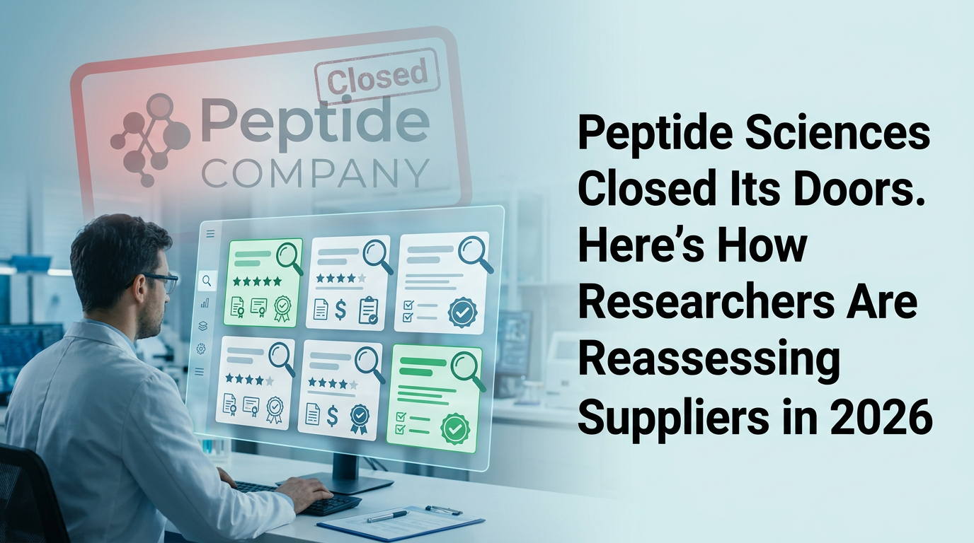 Peptide Sciences Closed Its Doors. Here’s How Researchers Are Reassessing Suppliers in 2026