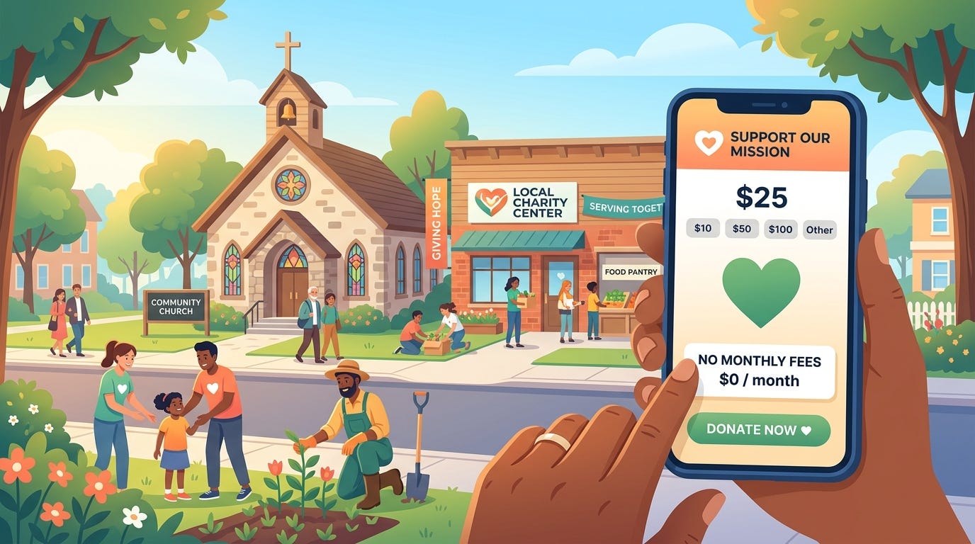 How Small Charities and Churches Can Accept Online Donations Without a Monthly Software Bill