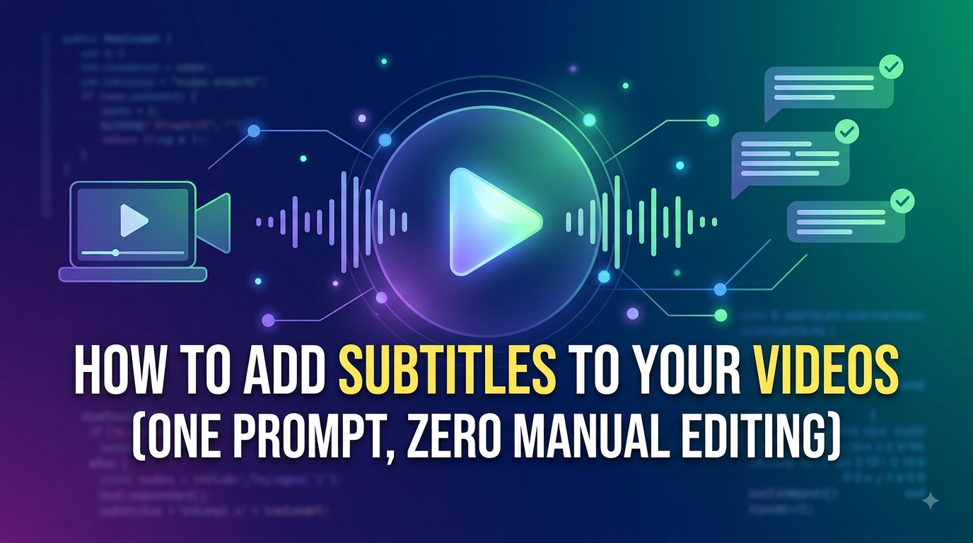 How to Add Subtitles to Your Videos (One Prompt, Zero Manual Editing)