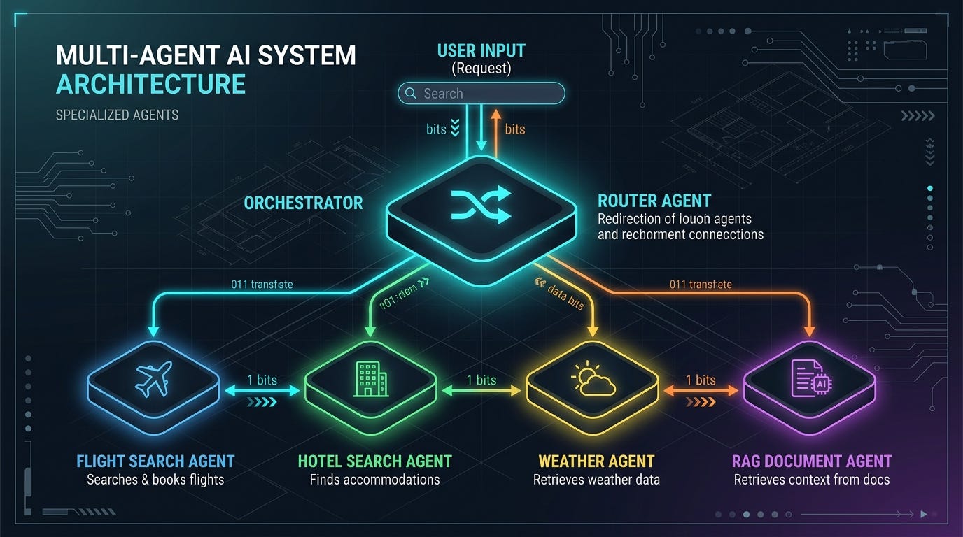 Architecting a Multi-Agent AI Travel Planner on AWS: Integrating Live Flights, Grounded Hotels ,RAG…
