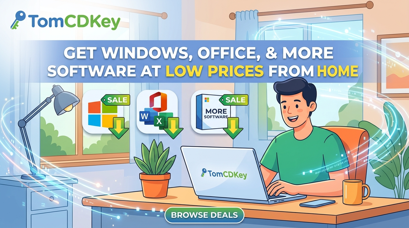 TomCDKey Get Windows Office And More Software At Low Prices From Home