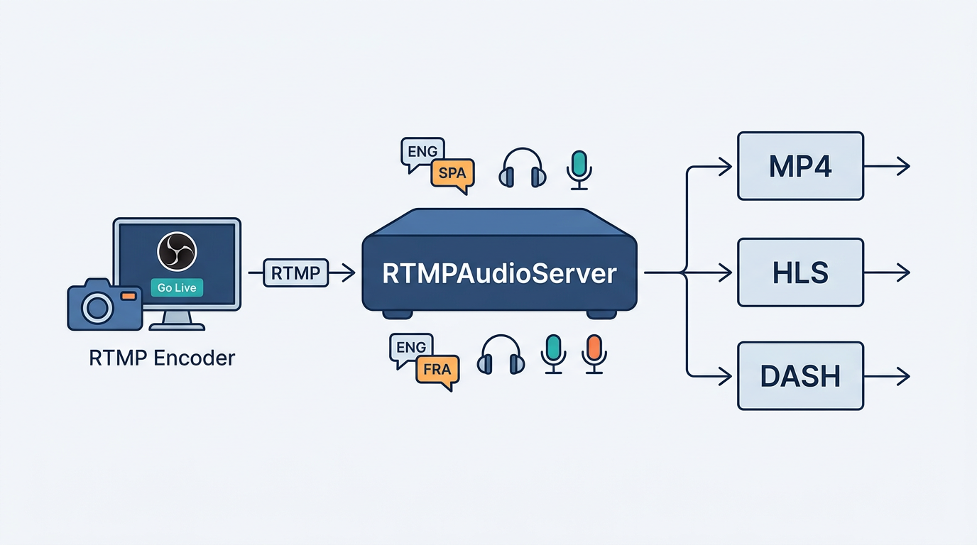 Building an RTMP Audio Server That Actually Handles Multi-Track Audio Properly