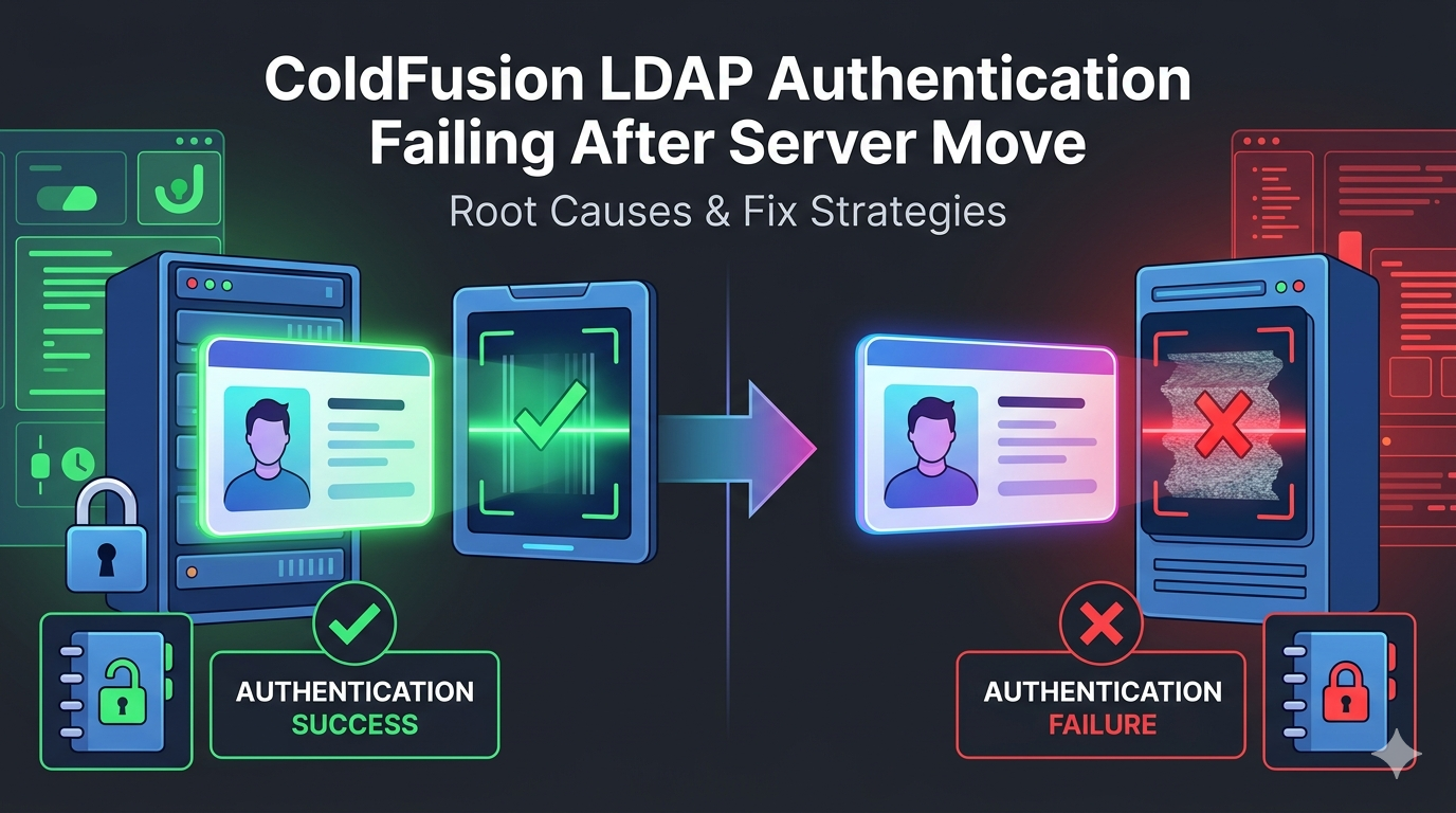 ColdFusion LDAP Authentication Suddenly Failing After Server Move