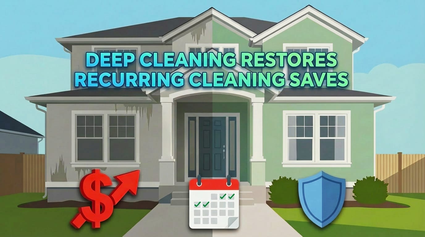 Why Recurring Cleaning Saves You More Money Than One Time Deep Cleaning