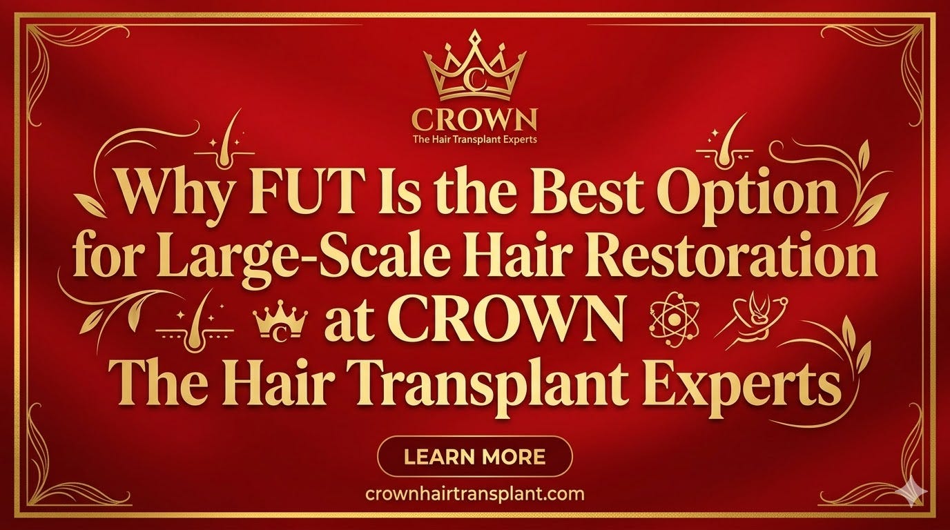 Why FUT Is the Best Option for Large-Scale Hair Restoration at CROWN The Hair Transplant Experts