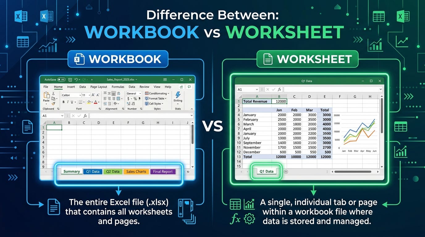 Workbook vs Worksheet: The Difference Most Excel Users Still Confuse