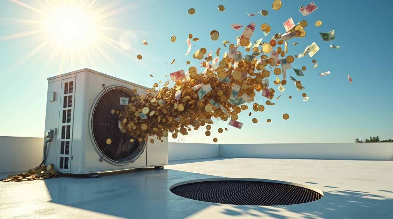 Die unsichtbare Kostenfalle: Wie Ihre Klimaanlage im Sommer heimlich Ihre Gewinne auffrisst