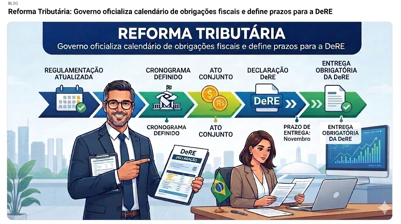 Reforma Tributária: Governo oficializa calendário de obrigações fiscais e define prazos para a DeRE