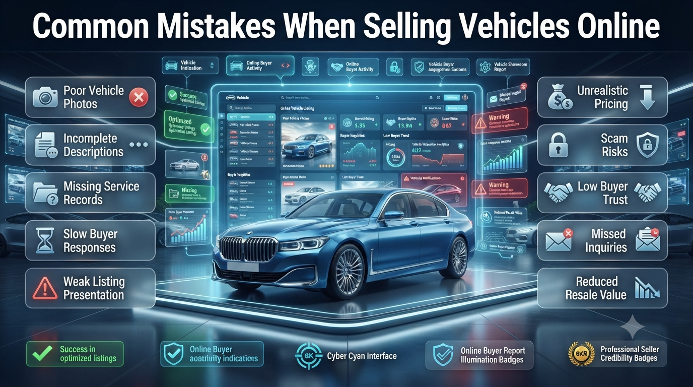 Common Mistakes While Selling Vehicles Online