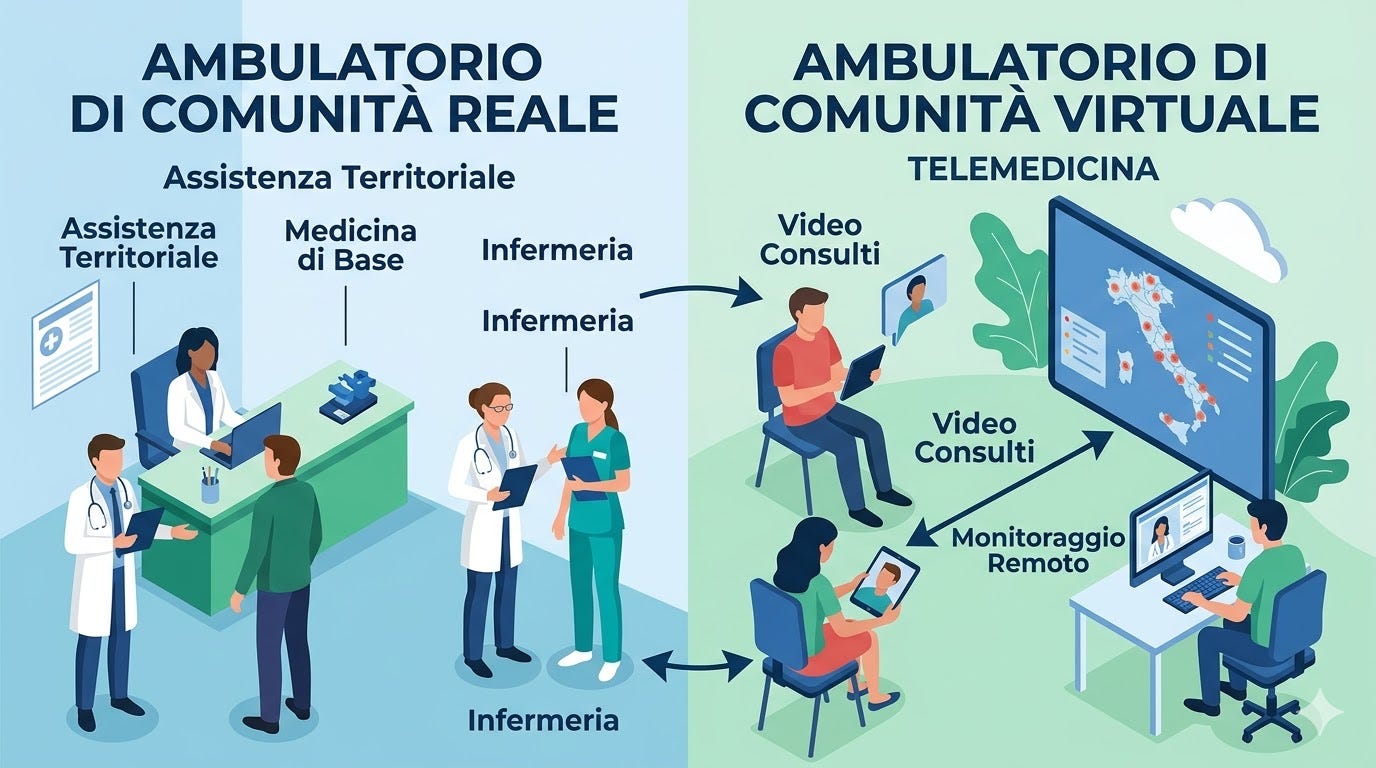 Ambulatori di comunità reali e virtuali
