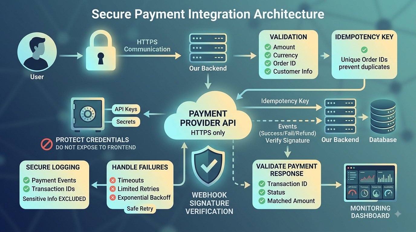 How Would You Integrate a Third-Party Payment API Securely?