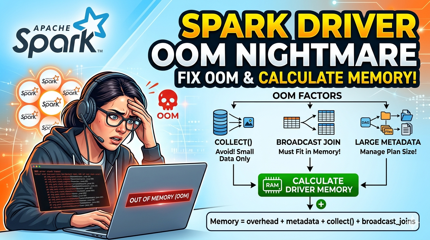 Spark Interview Questions : Spark Driver OOM Nightmare - How to Calculate Driver Memory for…