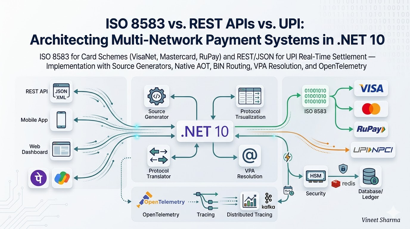 ISO 8583 vs. REST APIs vs. UPI: Architecting Multi-Network Payment Systems in .NET 10