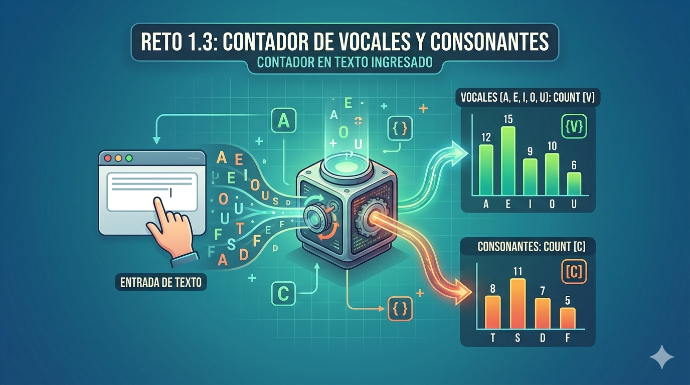 Python — Reto 1.3: Contador de vocales y consonantes