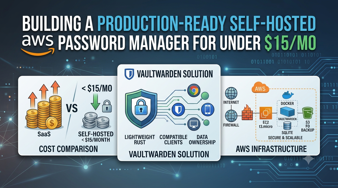 How I Built a Production-Ready Self-Hosted Password Manager on AWS for Under $15/Month