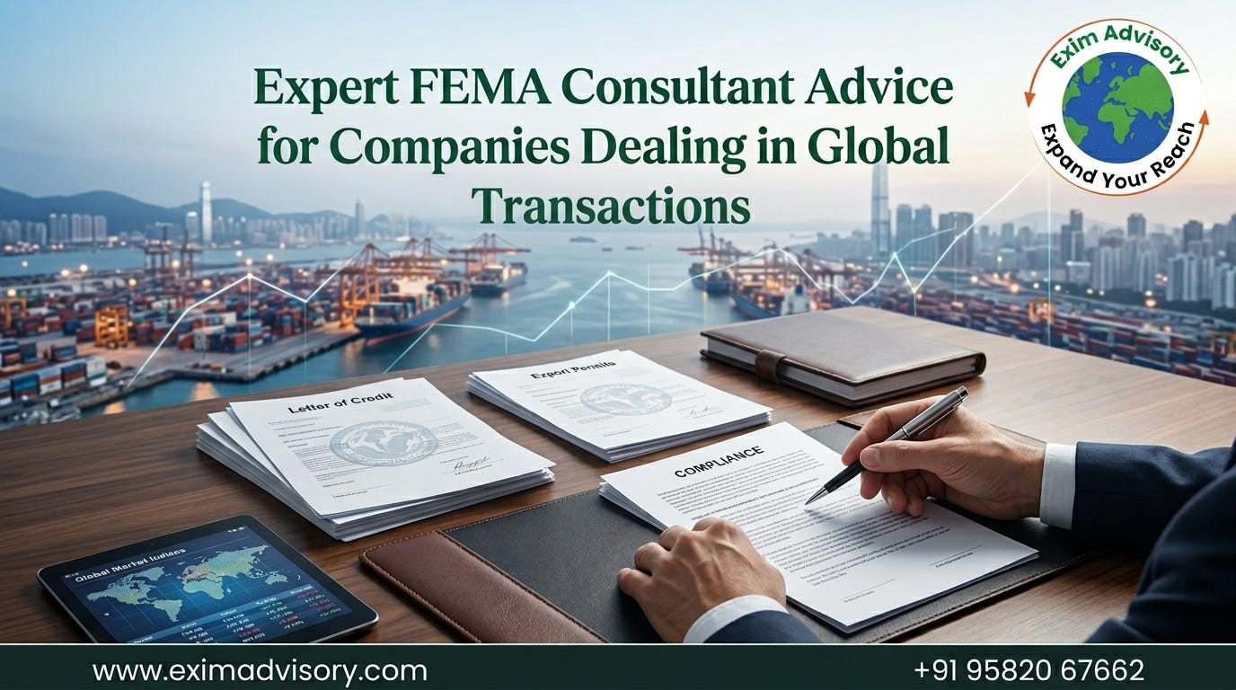 Expert FEMA Consultant Advice for Companies Dealing in Global Transactions
