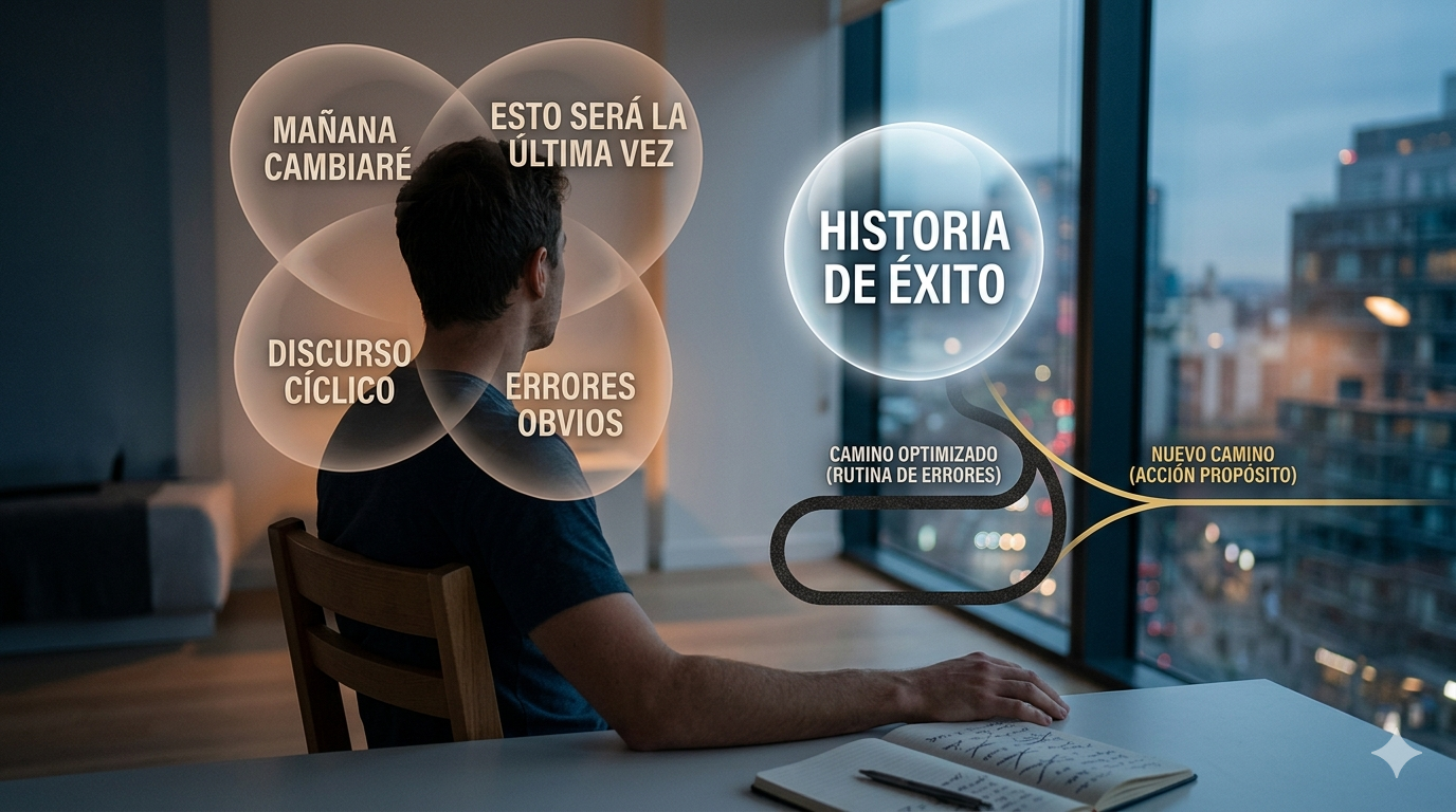 No narres una historia de fracaso, autoayuda o mejoramiento.