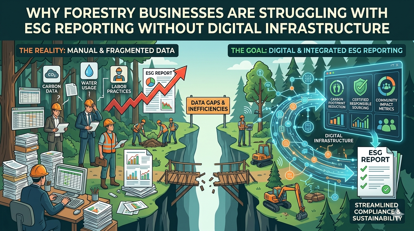 Why Forestry Businesses Are Struggling With ESG Reporting Without Digital Infrastructure