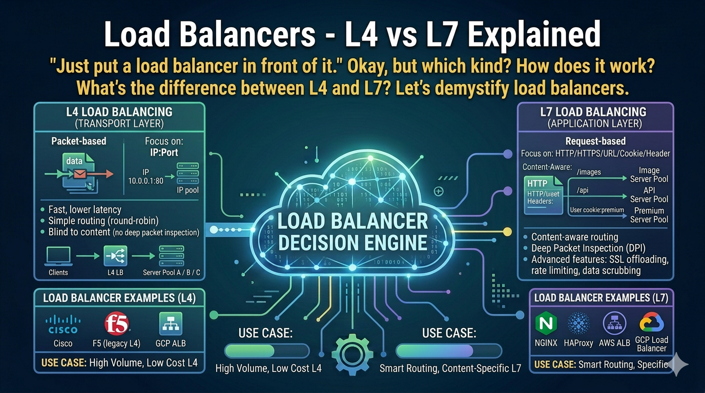 Load Balancers — L4 vs L7 Explained