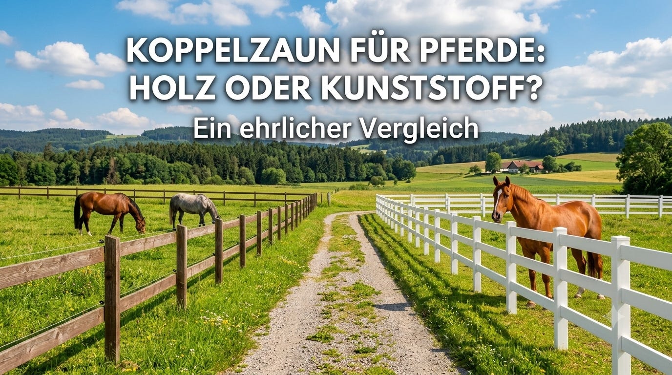 Koppelzaun für Pferde: Was Holz und Kunststoff wirklich unterscheidet