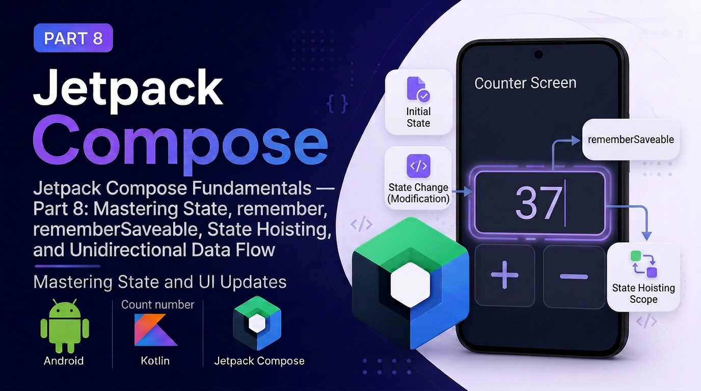 Jetpack Compose State Explained: remember vs rememberSaveable vs State Hoisting