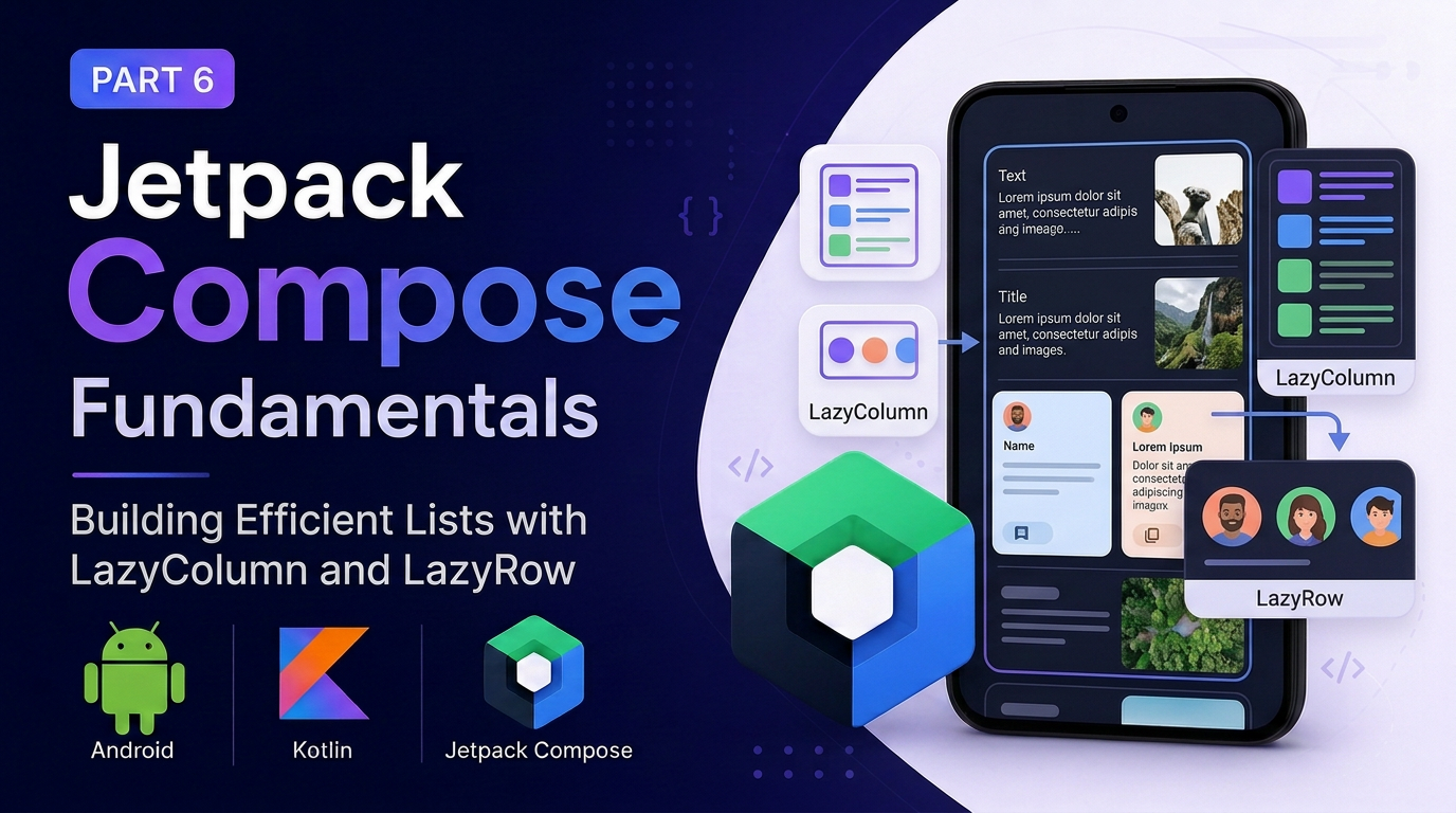 Jetpack Compose Fundamentals — Part 6: Building Efficient Lists with LazyColumn and LazyRow