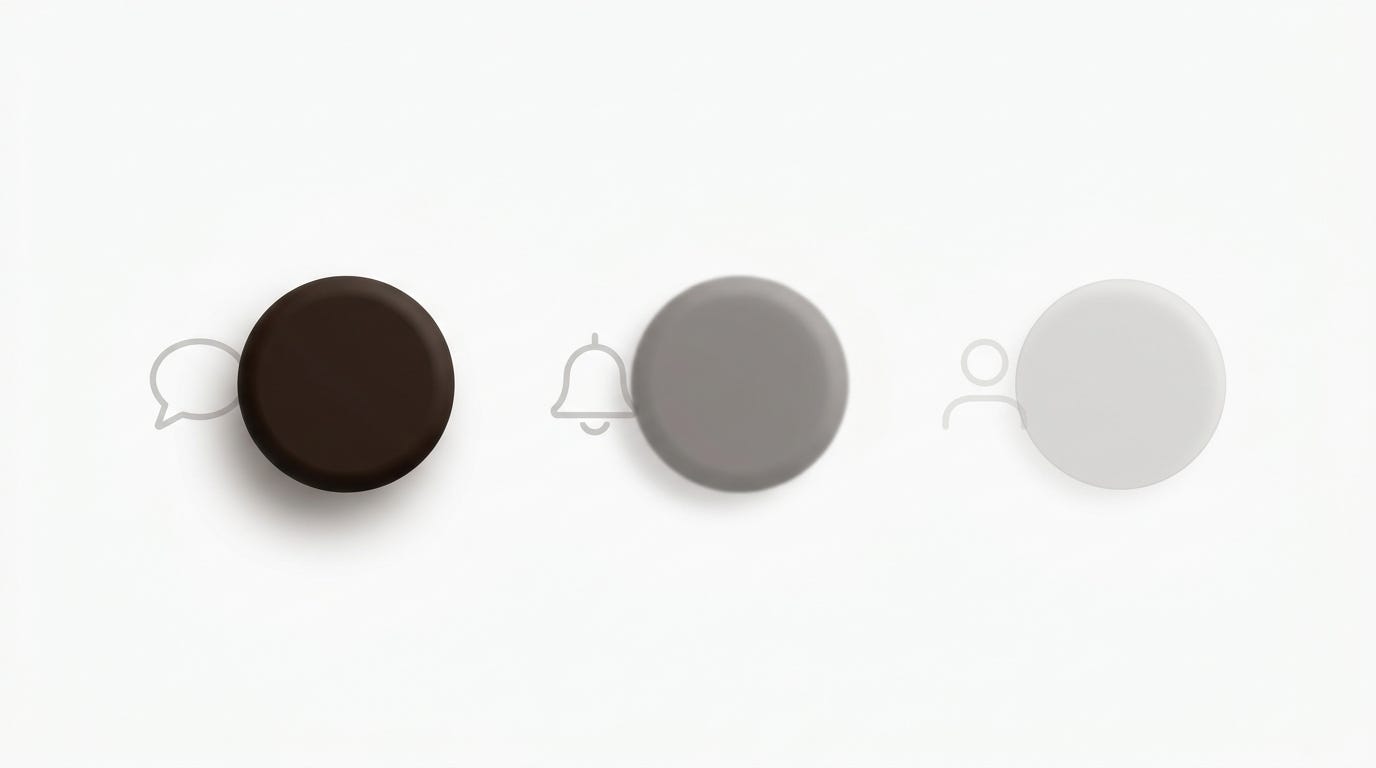 The Earned Dot Framework and the concept of temporal decay in notification design.