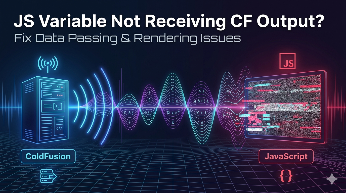 ColdFusion JavaScript Variable Not Receiving CF Output: Complete Diagnosis, Encoding Fixes, and…
