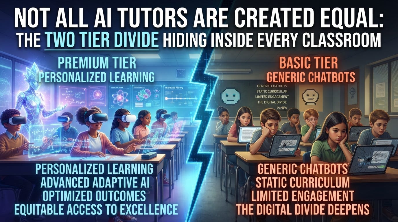 Not All AI Tutors Are Created Equal: The Two Tier Divide Hiding Inside Every Classroom