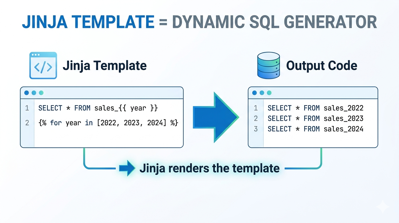 If you’ve ever seen {{ }} inside SQL and thought ‘what is this?’ — you just met Jinja