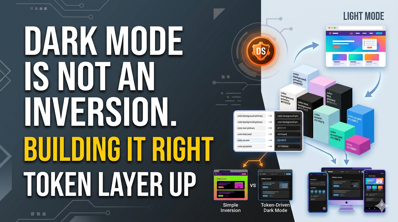 Dark mode isn’t just light mode flipped upside down. A token-driven approach creates scalable, accessible, and maintainable themes across products and platforms.