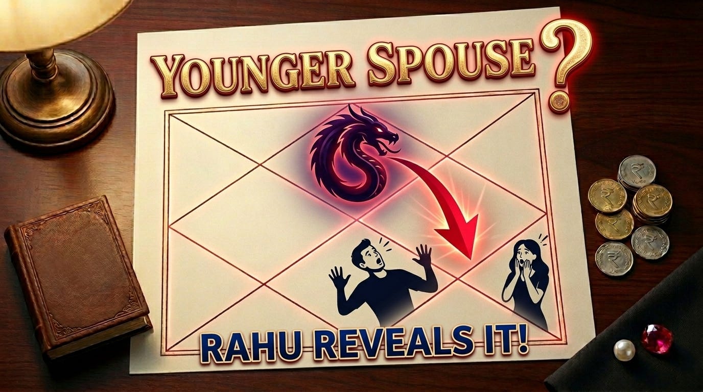 Younger Spouse Indicators Through Rahu