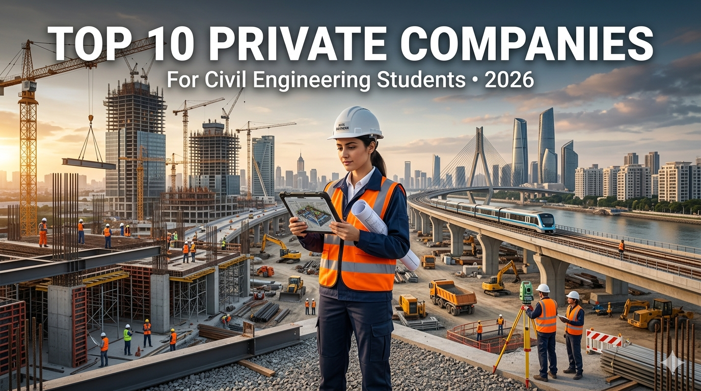 Top 10 Private Companies for Civil Engineering Students in 2026 — Your Complete Placement Guide