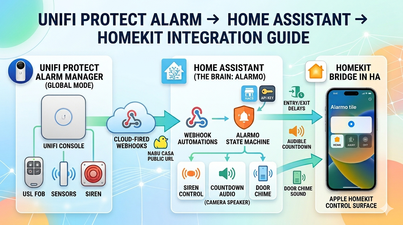 UniFi Protect Alarm → Home Assistant → HomeKit Integration Guide (aka Make UniFi Protect work like…