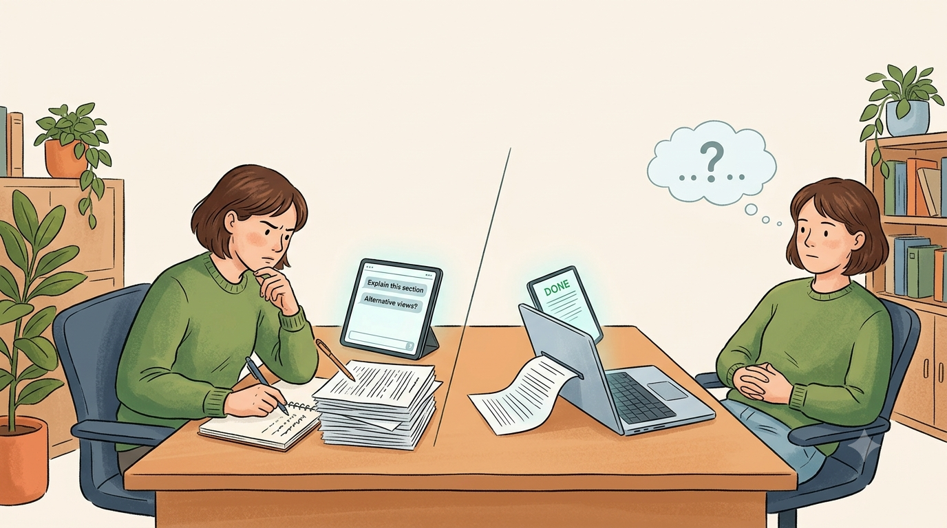 AI can help us reach the answer faster, but that does not always mean we understand how we arrived there — Image generated by the author using Google Gemini