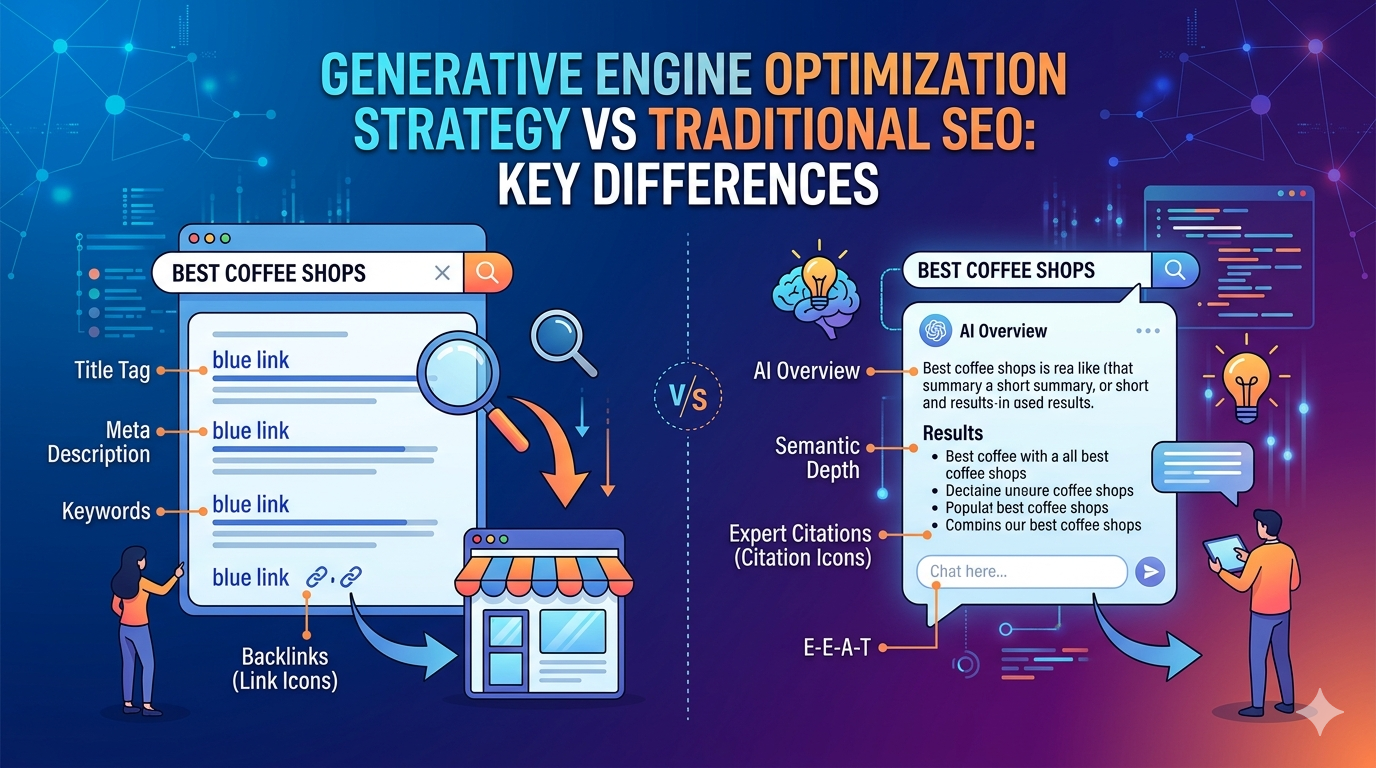 Generative Engine Optimization Strategy vs Traditional SEO: Key Differences